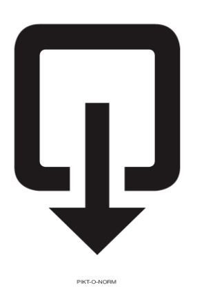 PICTOGRAM UITGANG 150X150 PP ZWART/WIT PIKTONORM