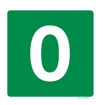 PICTOGRAM VERDIEPING O 150X150MM PIKTONORM