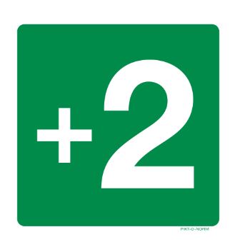 PICTOGRAM VERDIEPING 2 150X150MM PIKTONORM
