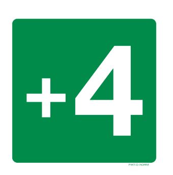 PICTOGRAM VERDIEPING 4 150X150MM PIKTONORM