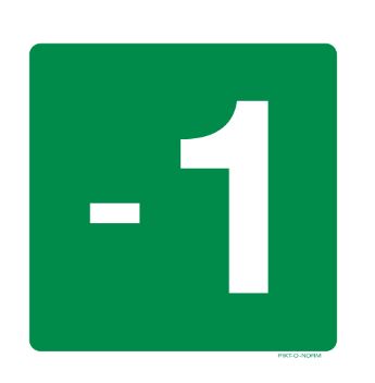 PICTOGRAM VERDIEPING -1 150X150MM PIKTONORM