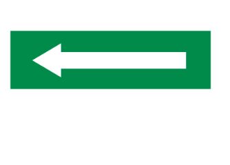 PICTOGRAM PIJL 250X280 PIKTONORM