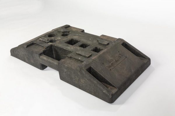 PARKEERVOET RUBBER 28KG RECHTHOEKIG