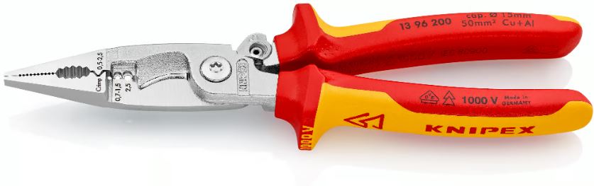 ELEKTR INSTALLATIETANG 200MM VDE KNIPEX