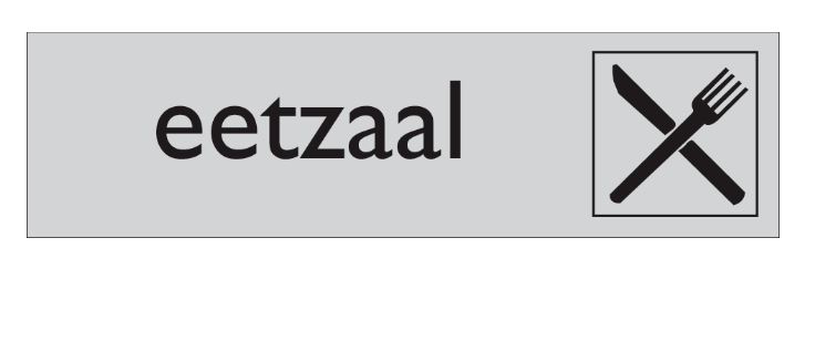 PICTOGRAM EETZAAL 165X45X1MM PVC PIKTONORM