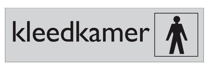 PICTOGRAM KLEEDKAMER 165X45X1MM PVC PIKTONORM