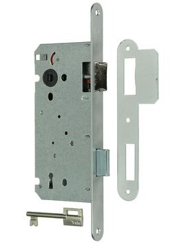 DEUR SLOT LITTO A1353 A110 E55 R/L AFGEROND INOX GELAKT