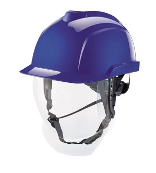 VEILIGHEIDS HELM + VIZIER V-GARD 950 BLAUW