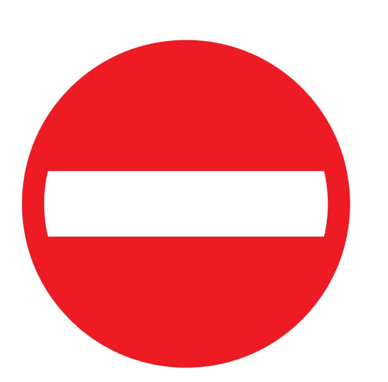 BORD ROND 180MM VERBODEN DOORGANG PICKUP