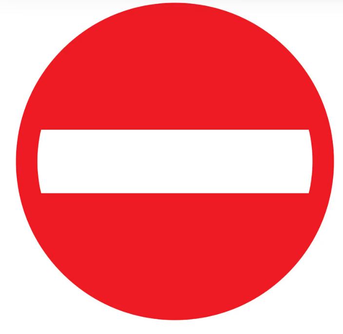 BORD ROND 300MM VERBODEN DOORGANG PICKUP