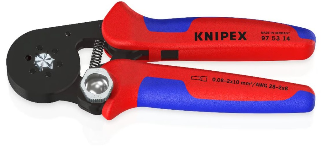ZELFINSTELLENDE KRIMPTANG VOOR DRAADHULZEN KNIPEX