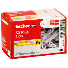 X 100ST UNI PLUG SX 6X30 FISCHER