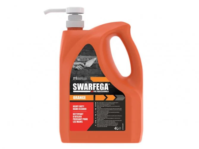 HAND ZEEP ORANGE 4L + POMP SWARFEGA