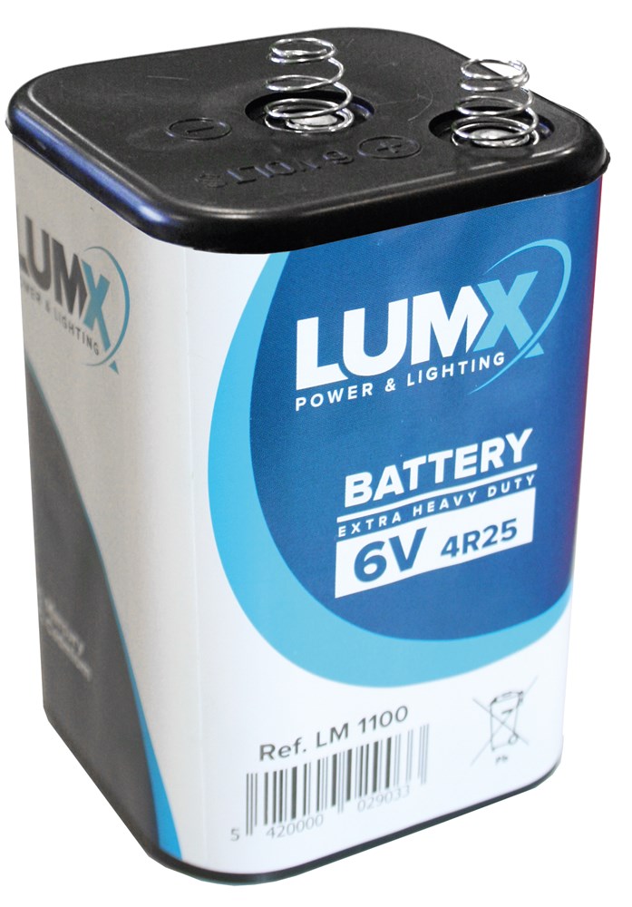 BATTERIJ 6V - 4R25 MET 2 VEER