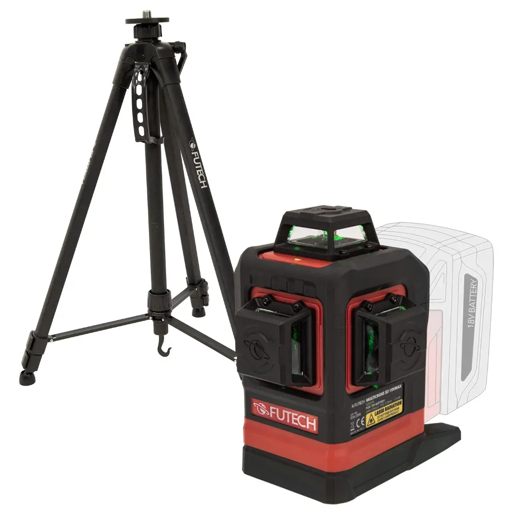 LIJNLASER MULTICROSS GROEN 3D MAX 18V