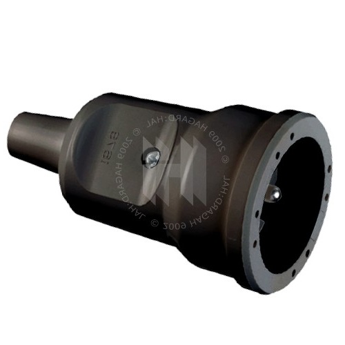 KOPPEL STEKKER 2P VROUW 16A ZWART PVC FAMATEL SURSUM