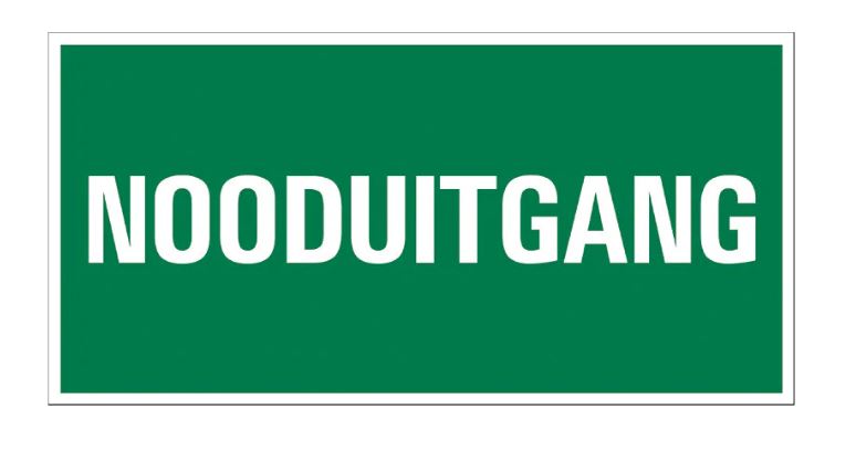 BORD PS 150X300MM NOODUITGANG PICKUP
