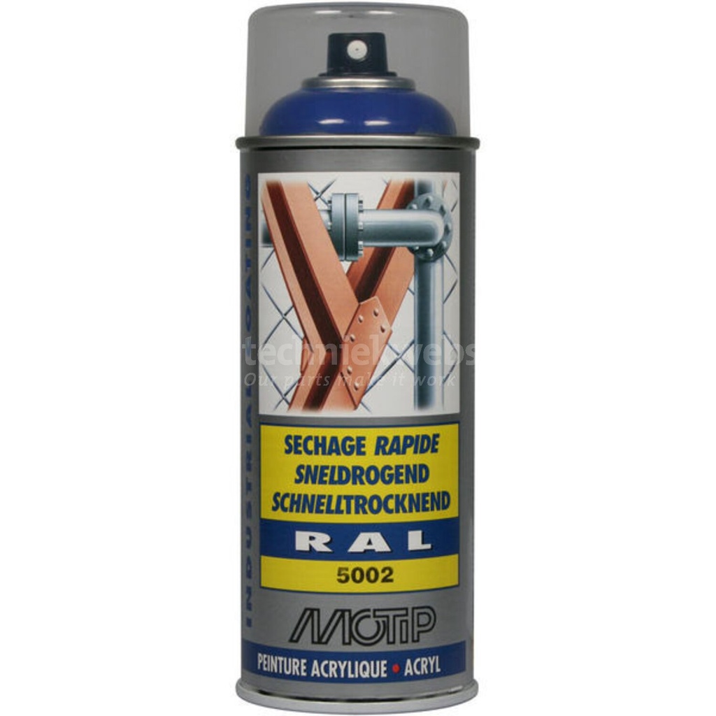 SPUITBUS ACRYL BLAUW RAL 5002 MOTIP