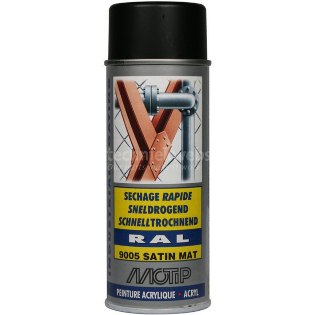 SPUITBUS ACRYL ZWART RAL9005 MOTIP