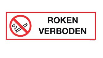 PICTOGRAM ROKEN VERBODEN 300X100 PIKTONORM