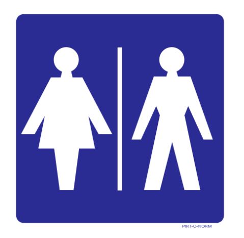 PICTOGRAM WC MAN/VROUW PP 150 PIKTONORM