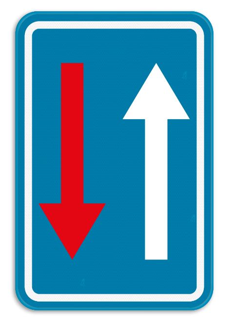 SIGNALISATIEBORD B21 PIJL ROOD WIT