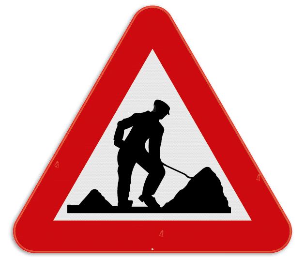 SIGNALISATIEBORD A31 WERKEN IN UITVOERING GROOT