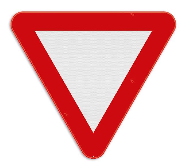 SIGNALISATIEBORD B1 VOORRANG VERLENEN