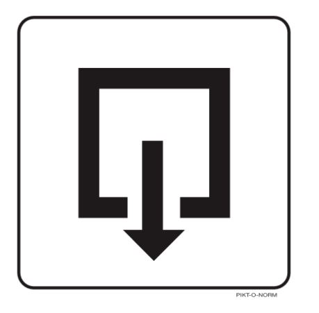 PICTOGRAM UITGANG ZW/WT PP150 PIKTONORM