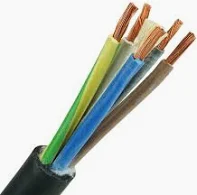 X 1M RUBBER KABEL 5G 6MM ZWART