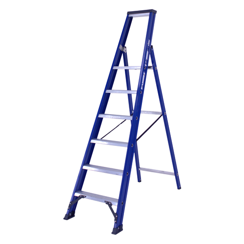 ENKELE TRAPLADDER 1X6TR DAS BLAUW H 1.50M