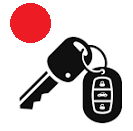 AUTOSLEUTEL - ROOD -