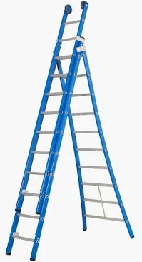 SCHUIF LADDER 3X10TR 2.80 - 6.25M BLAUW DAS 