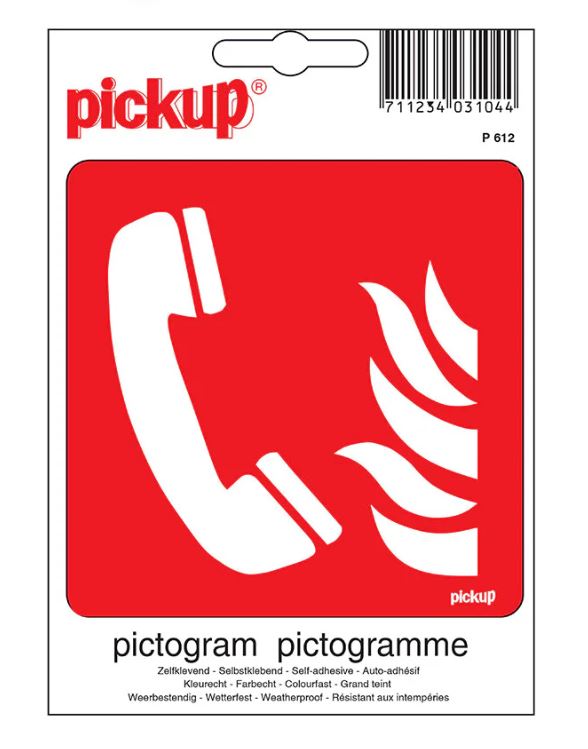 PICTOGRAM 10X10CM ALARMTELEFOON PICKUP