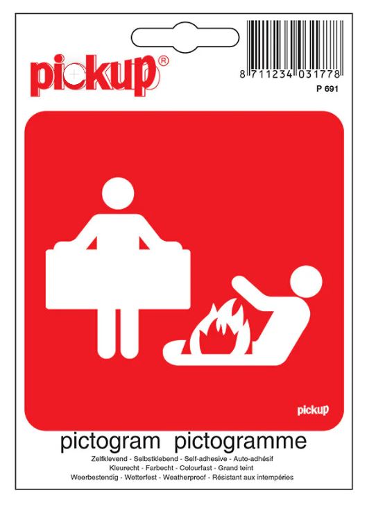 PICTOGRAM 10X10CM BLUSDEKEN PICKUP