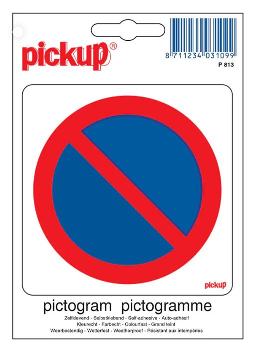 PICTOGRAM 10X10CM PARKEERVERBOD PICKUP