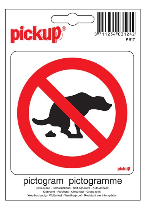 PICTOGRAM 10X10CM HIER GEEN HONDENPOEP PICKUP