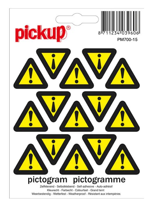 MINI PICTOGRAM 2.5CM 15ST GEVAAR PICKUP