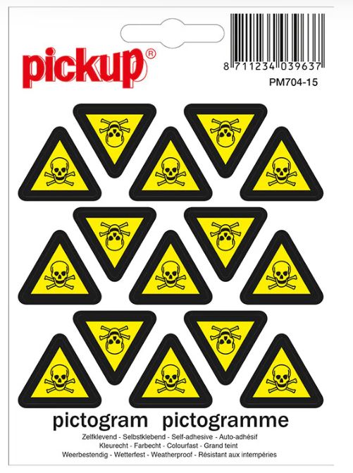 MINI PICTOGRAM 2.5CM 15ST GIFTIGE STOFFEN PICKUP