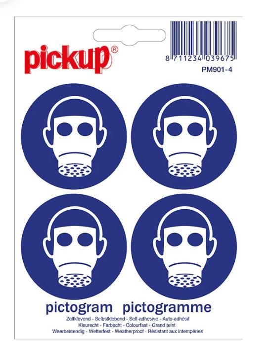 MINI PICTOGRAM 4.7CM 4ST ADEMHALINGSBESCHERMING PICKUP
