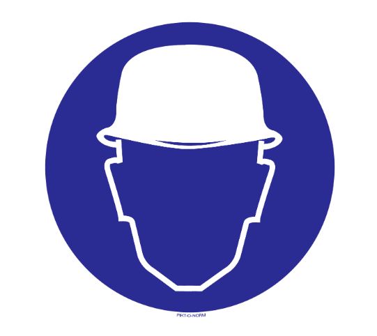 PICTOGRAM HELM VERPLICHT 200MM
