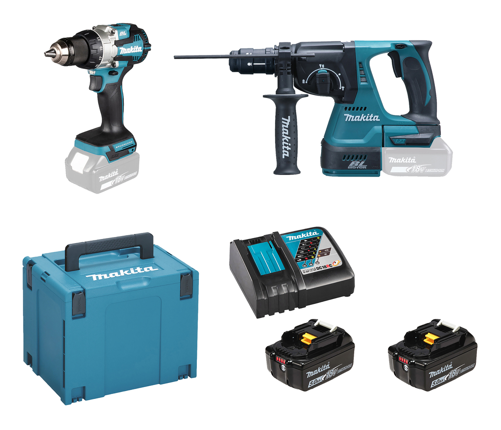 ACCU COMBISET 2-DELIG DDF489 / DHR243 18V + 2B MAKITA 