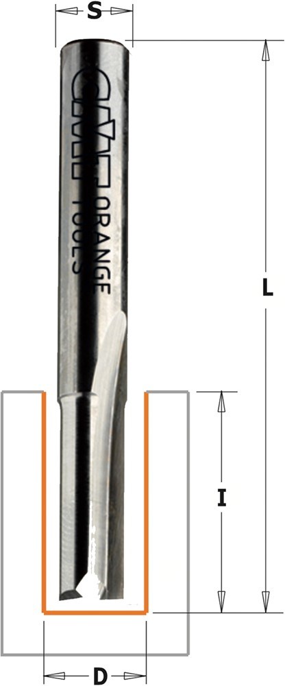 GARNOTEC Groeffrees met rechte snijkoppen, HWM, D=7 x 18mm L=49* S=8 Z2*