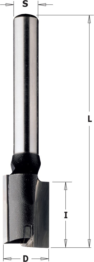 GARNOTEC Rechte groeffrees, HW, D=30 x 20mm L=70* S=8 Z2+1*
