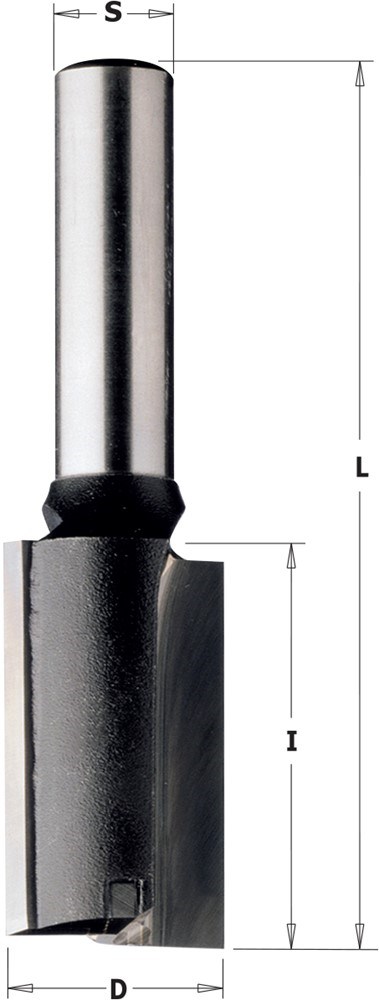 GARNOTEC Rechte groeffrees, HW, D=26 x 35mm L=90* S=12 Z2+1*