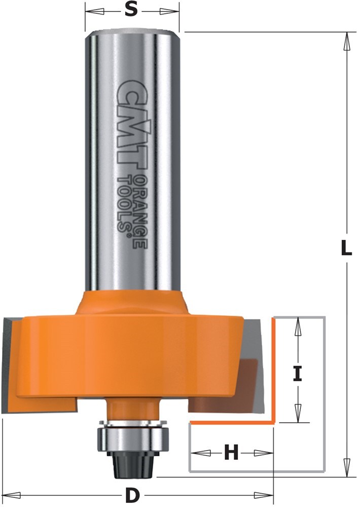 GARNOTEC Rabatfrees, HW, D=31,7 x 12.7mm L=58* S=8 Z2*