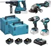 ACCU COMBISET 4-DELIG DHP489 / DTD153 / DGA506 / DHR243 18V + 3B MAKITA