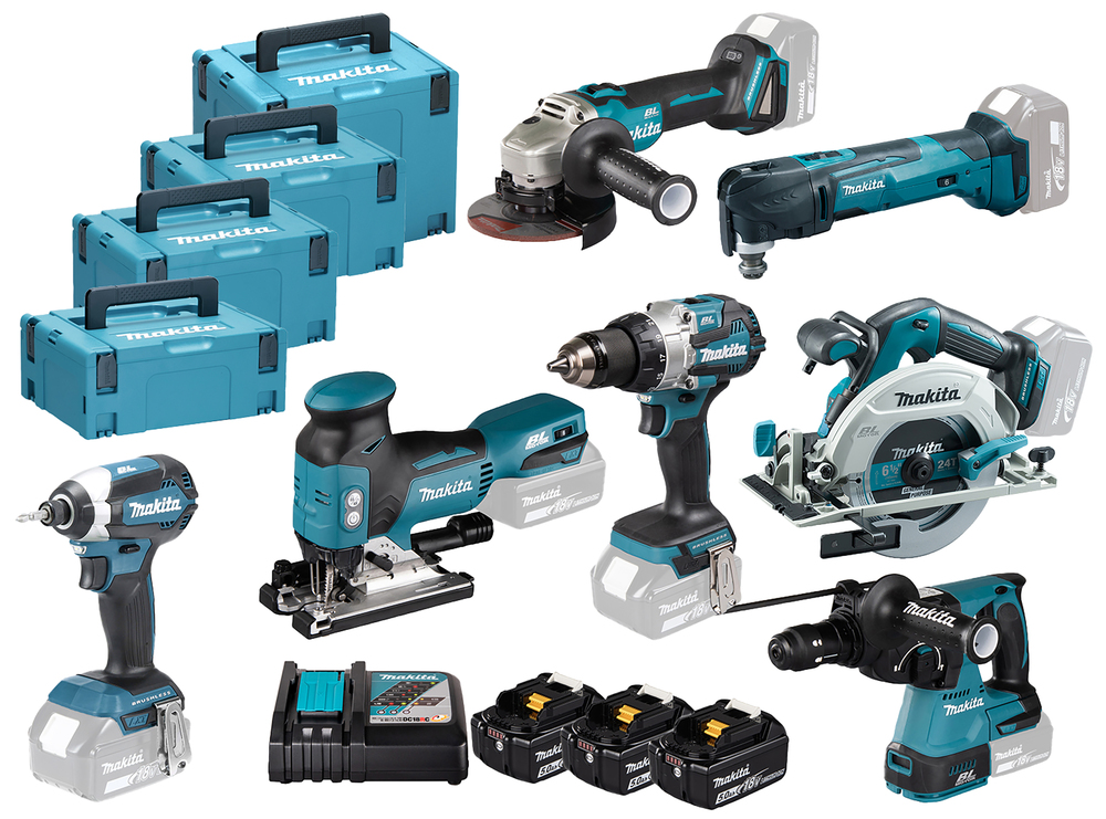 ACCU COMBISET 7-DELIG 18V + 3B MAKITA 