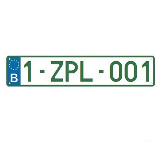 KENTEKENPLAAT NUMMERPLAAT Z/GROEN EUROPEES 