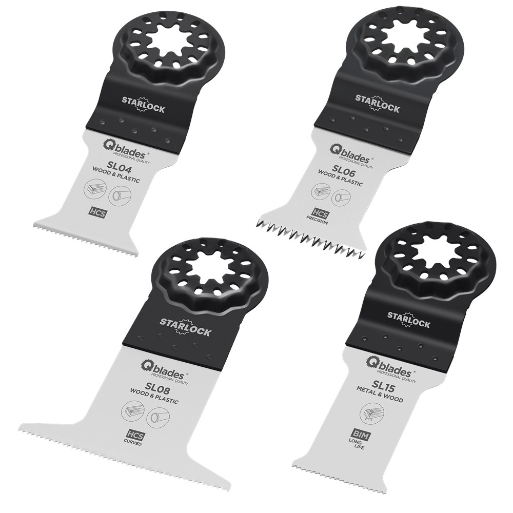 QBLADES X 4ST Zaagbladenset voor hout en metaal SL92 SET 4ST